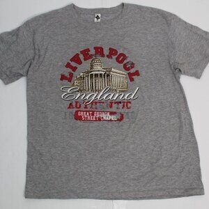 Liverpool England Mens Gray Short Sleeve Tshirt Size Medium